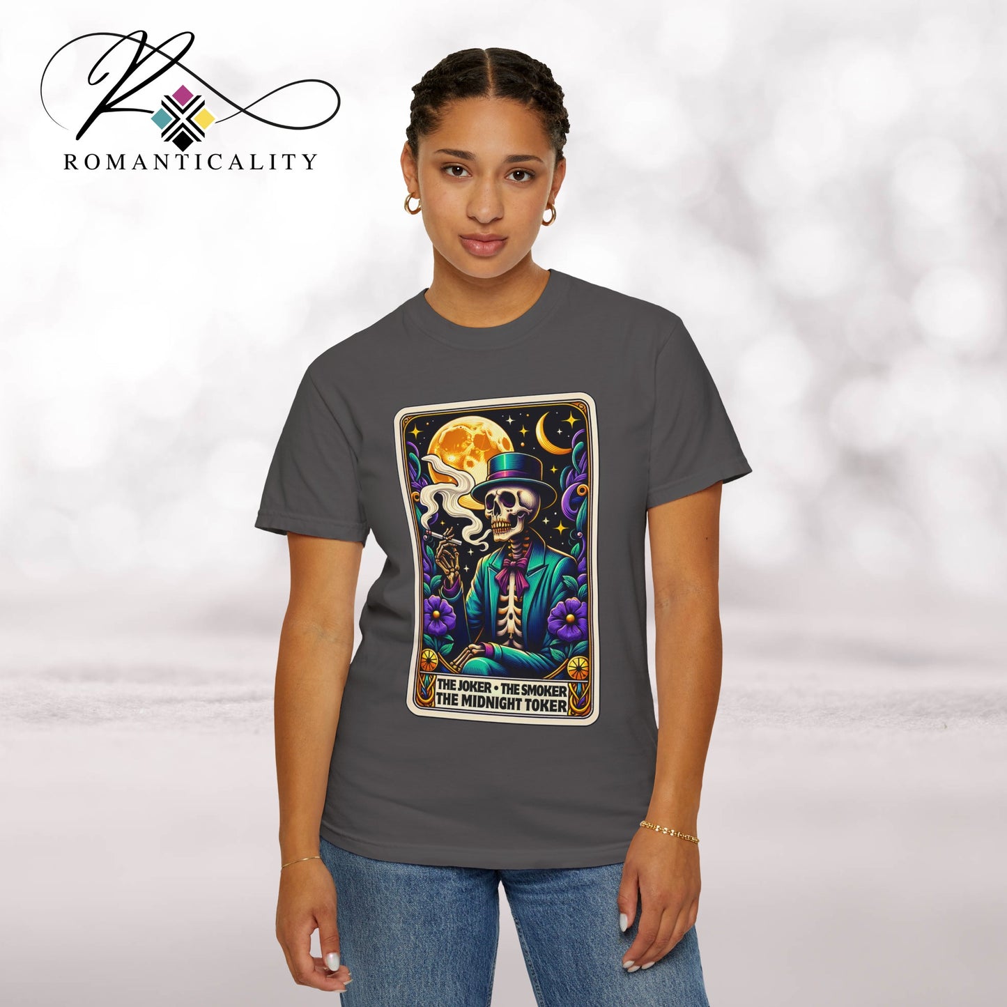 The Joker Toker Smoker Tarot Graphic T-Shirt