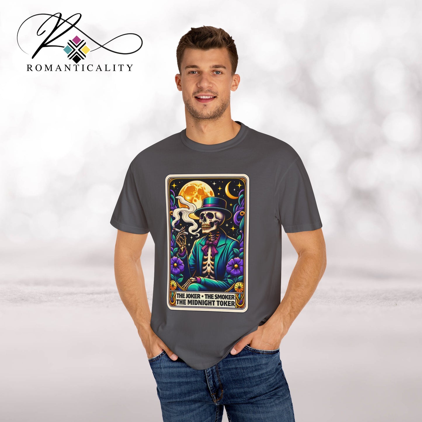 The Joker Toker Smoker Tarot Graphic T-Shirt