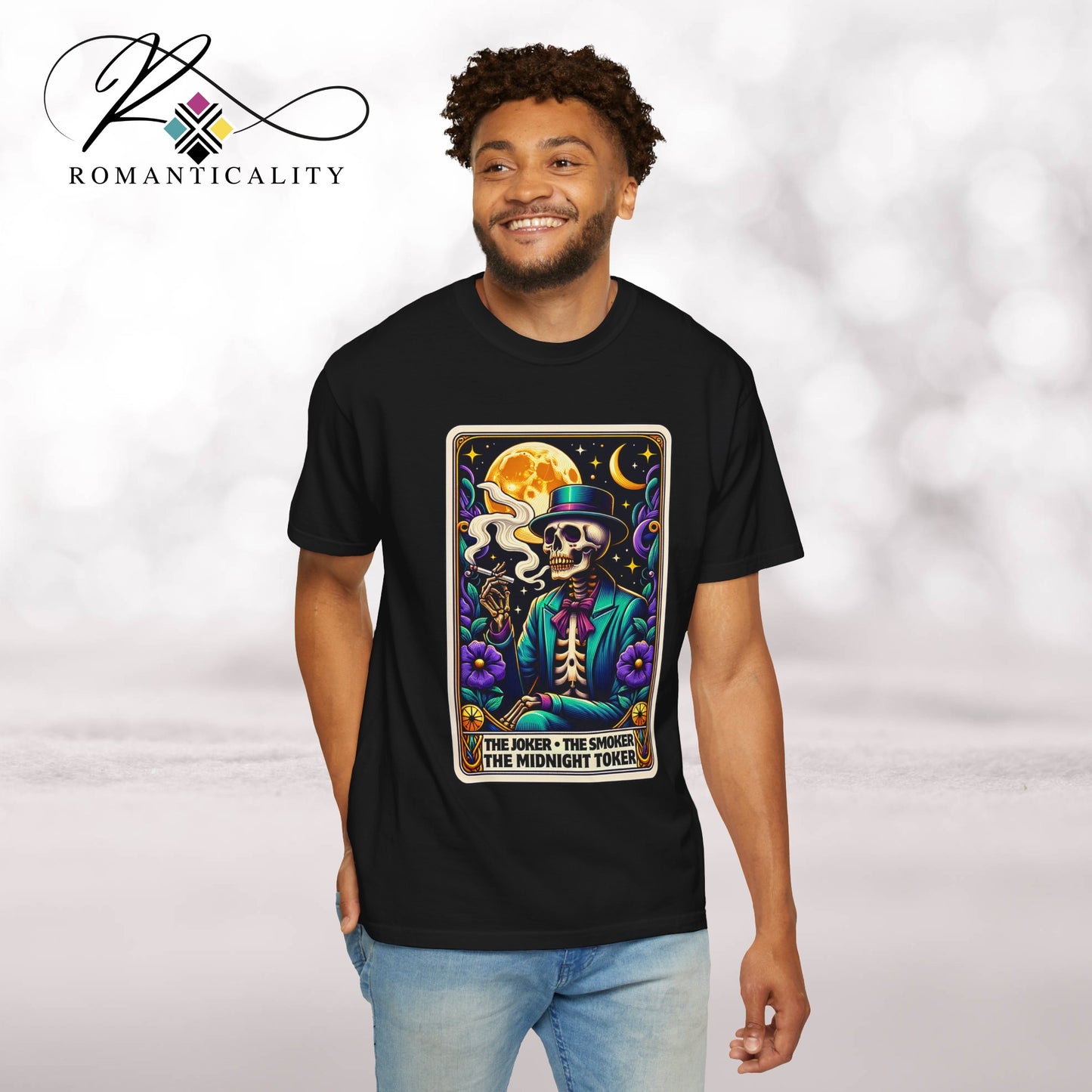 The Joker Toker Smoker Tarot Graphic T-Shirt