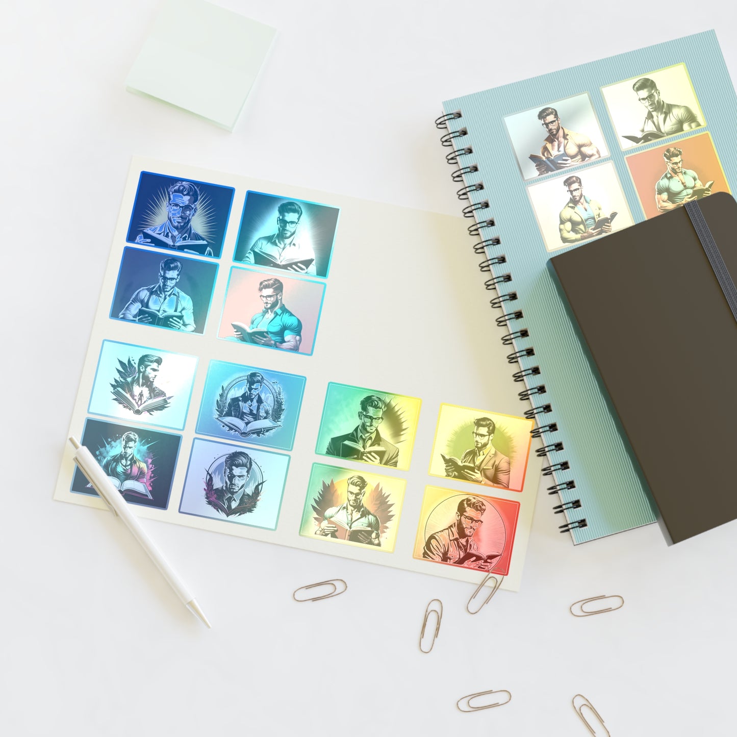 Hot Hubby Who Reads Single Sticker Sheet