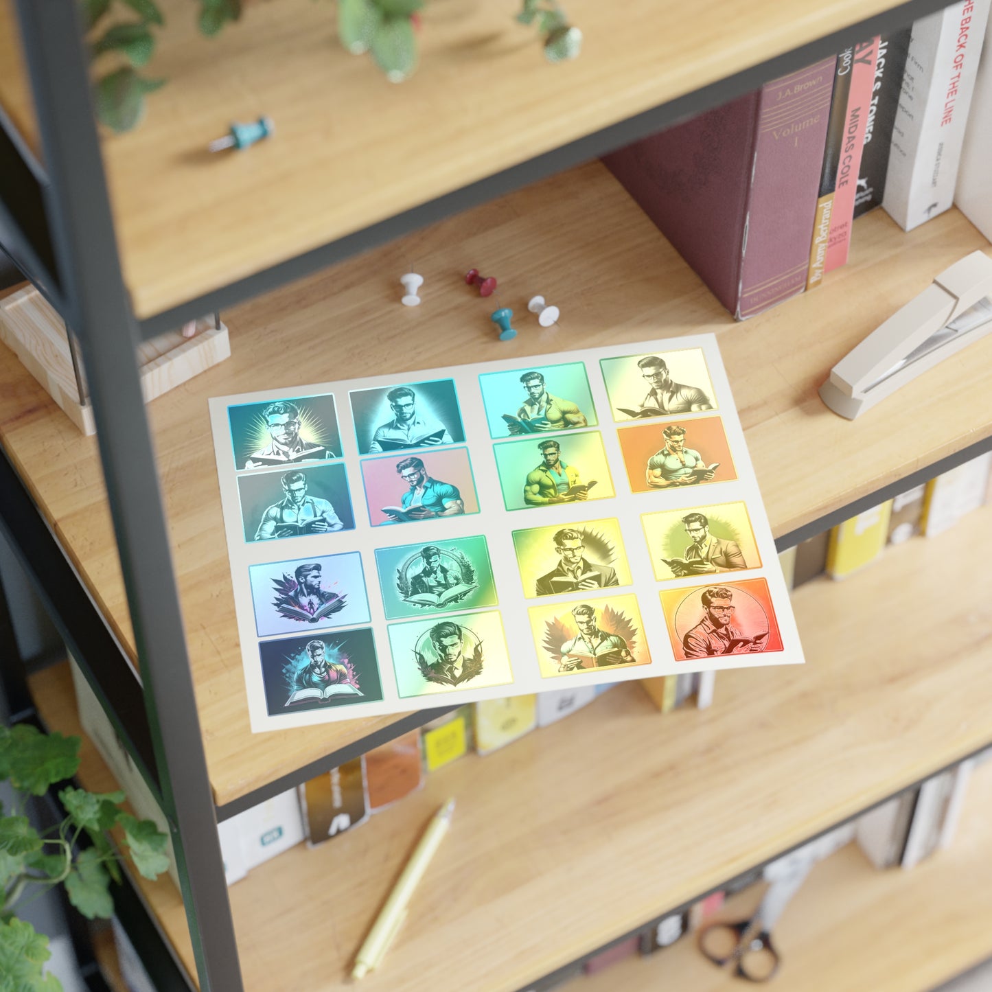 Hot Hubby Who Reads Single Sticker Sheet