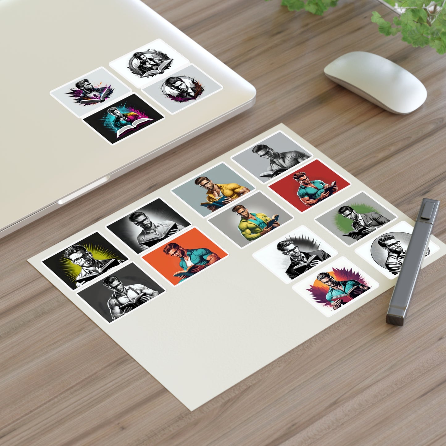 Hot Hubby Who Reads Single Sticker Sheet