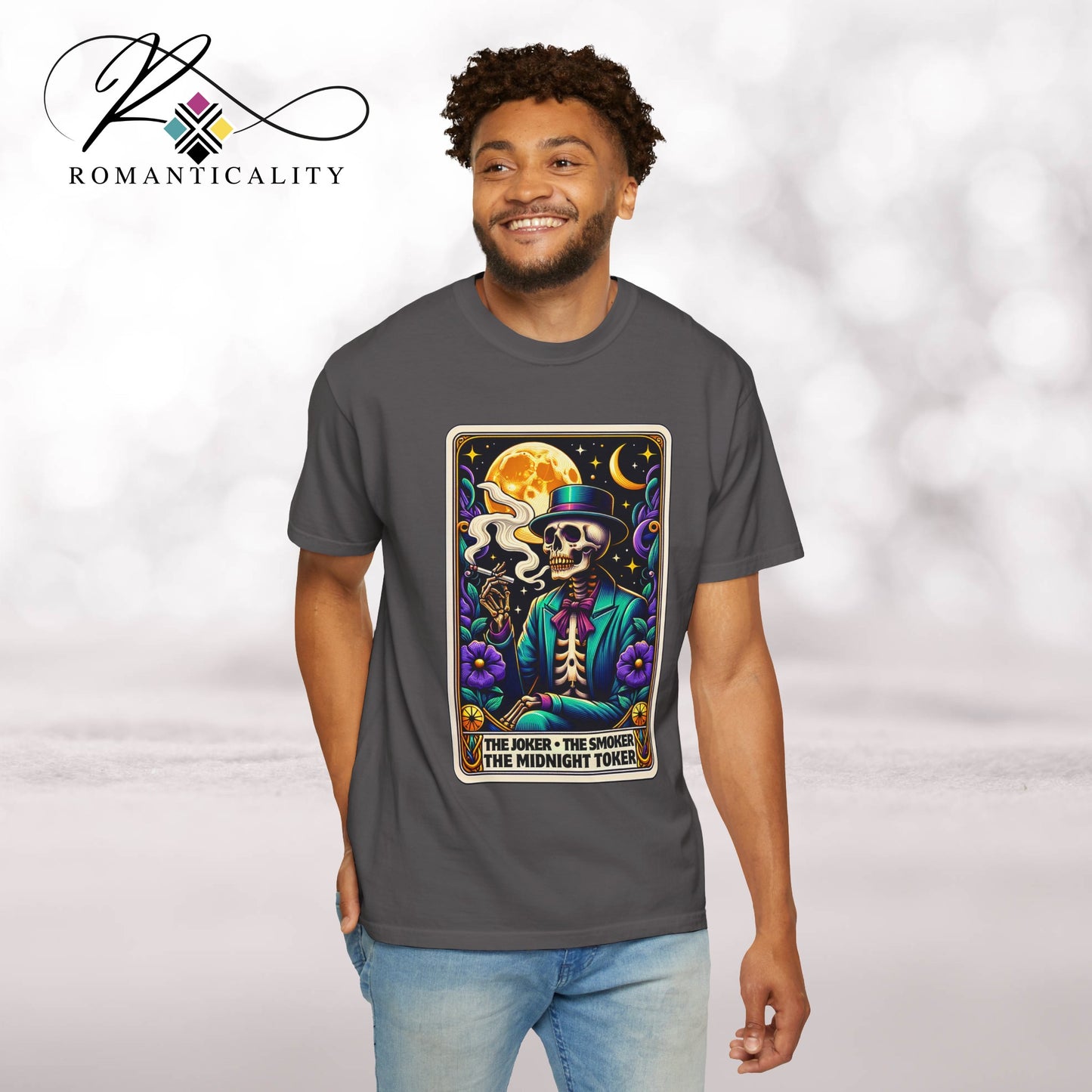 The Joker Toker Smoker Tarot Graphic T-Shirt
