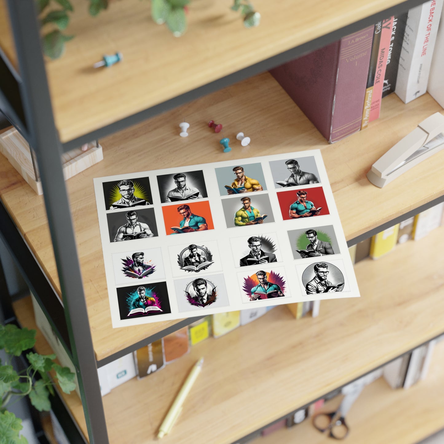 Hot Hubby Who Reads Single Sticker Sheet