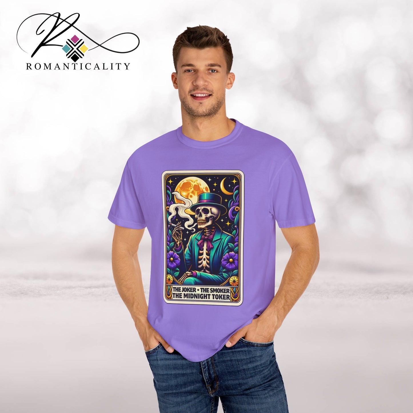 The Joker Toker Smoker Tarot Graphic T-Shirt