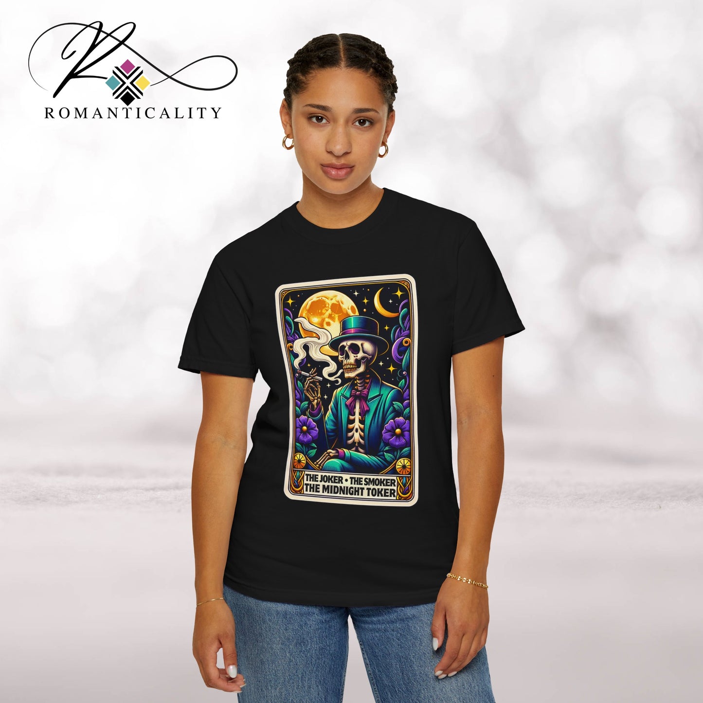 The Joker Toker Smoker Tarot Graphic T-Shirt