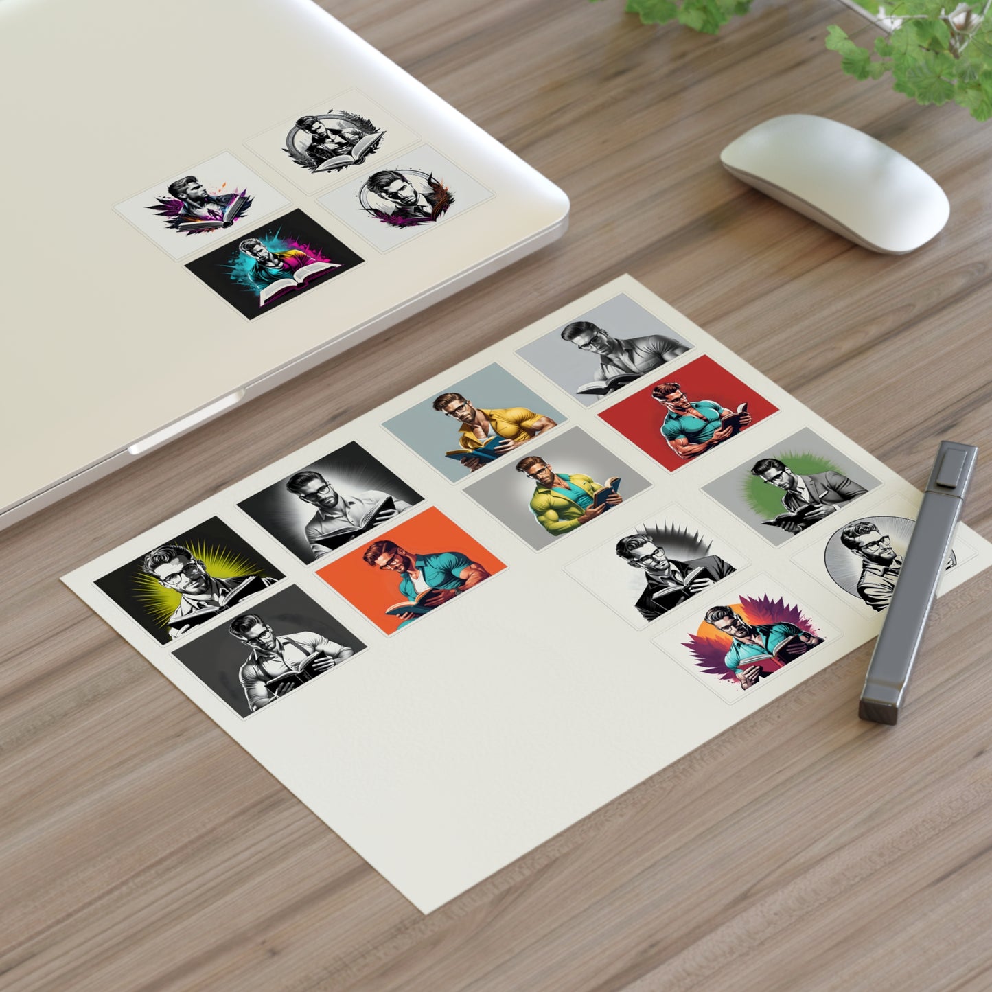 Hot Hubby Who Reads Single Sticker Sheet