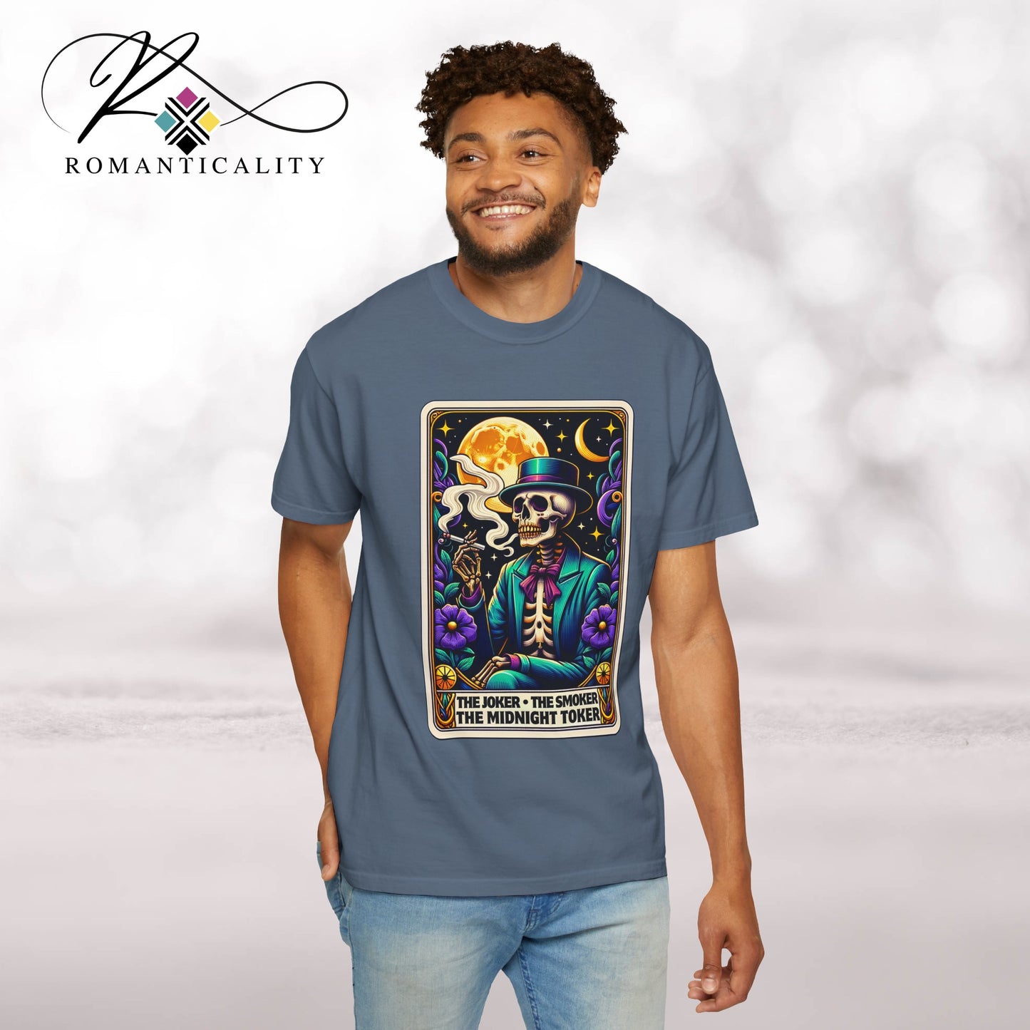 The Joker Toker Smoker Tarot Graphic T-Shirt