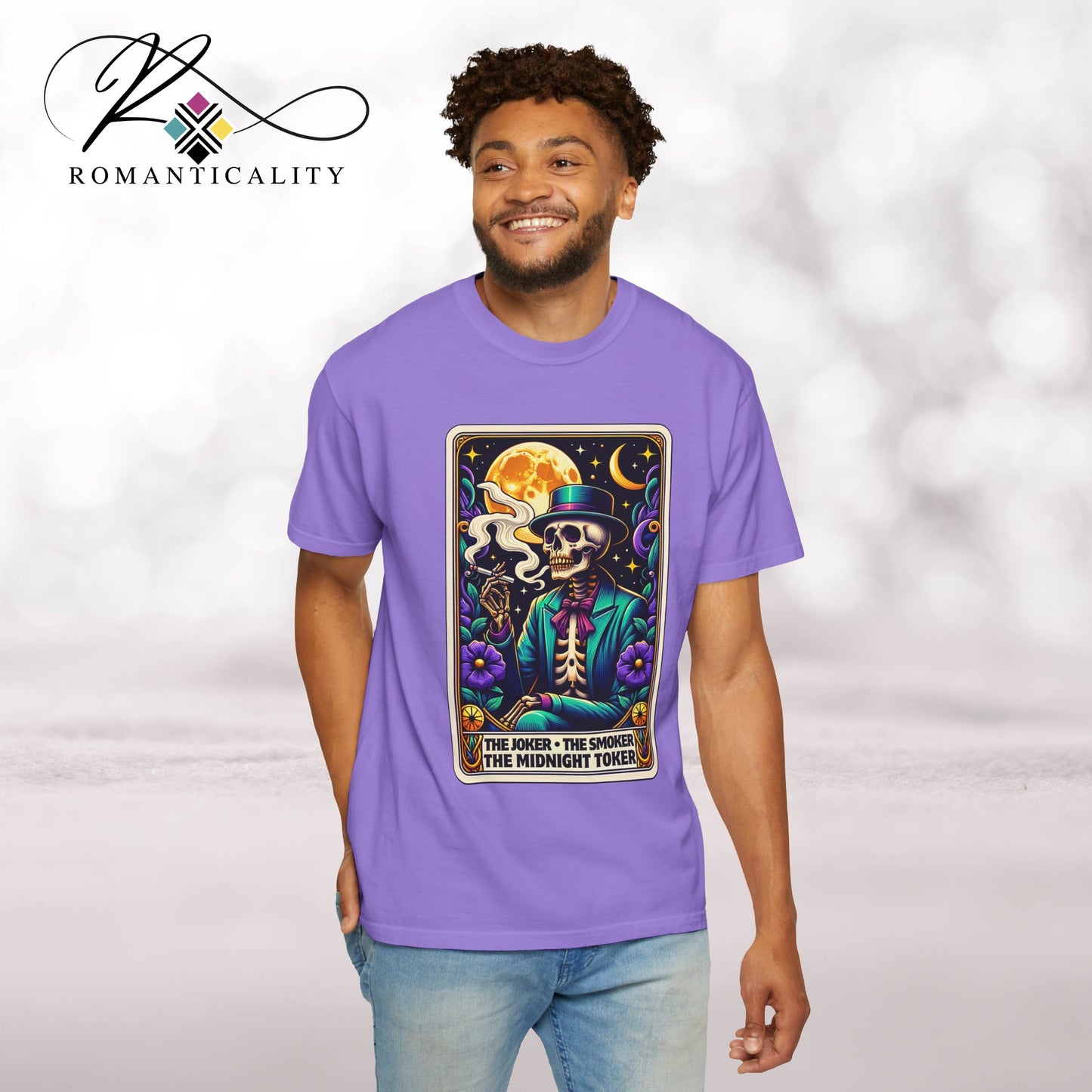 The Joker Toker Smoker Tarot Graphic T-Shirt
