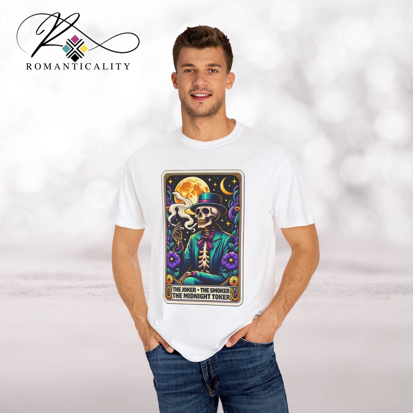 The Joker Toker Smoker Tarot Graphic T-Shirt