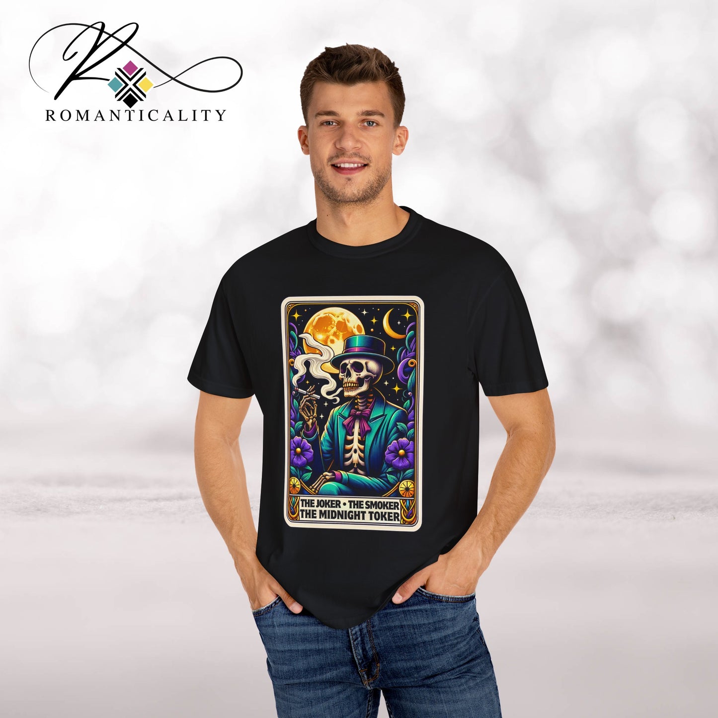 The Joker Toker Smoker Tarot Graphic T-Shirt