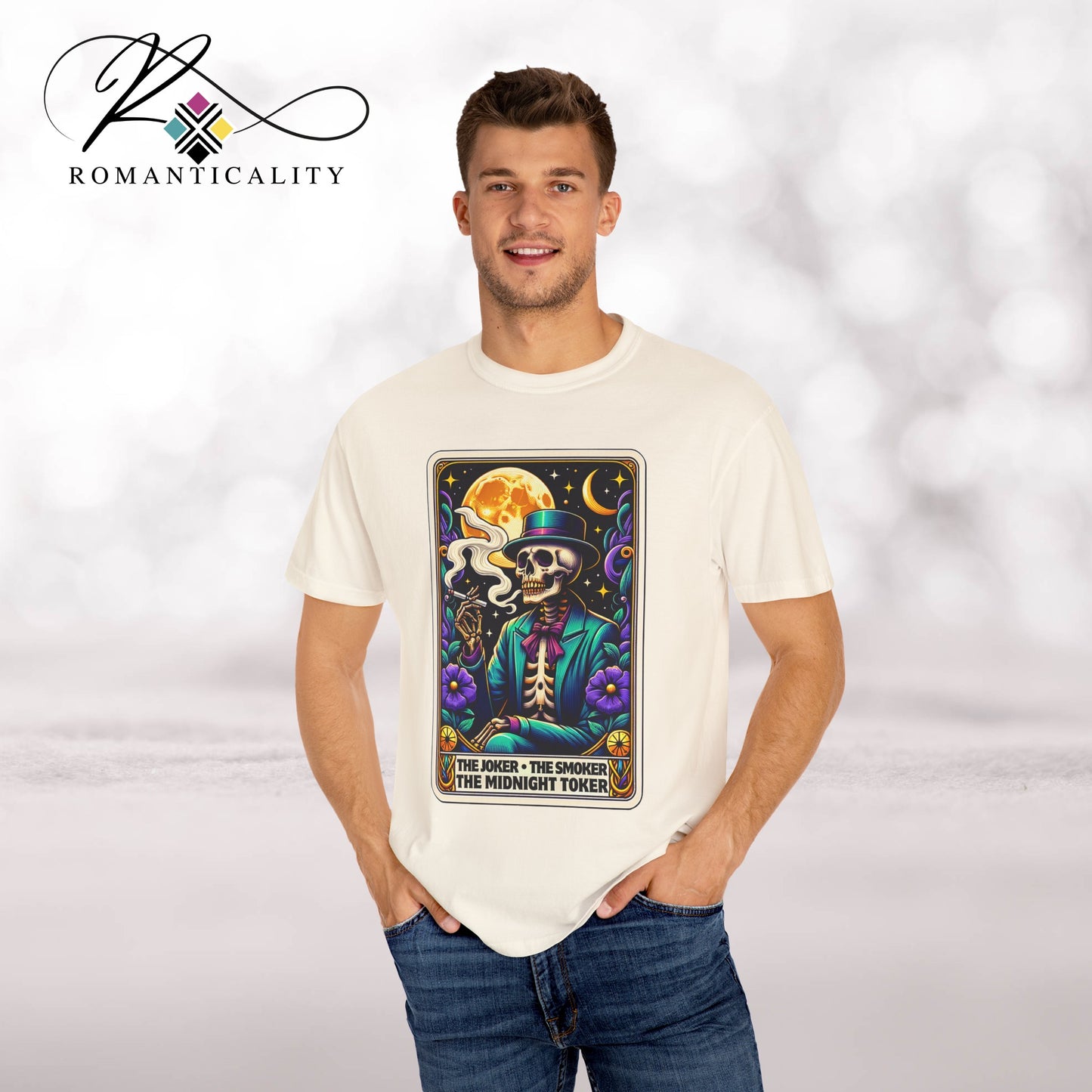 The Joker Toker Smoker Tarot Graphic T-Shirt