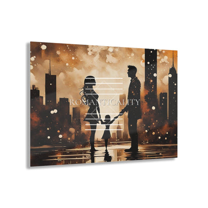 When Two Become Three -M/F Couple - Love in All Forms Collection - Acrylic Art Print-Art with Depth-Romantic Couple Bedroom Decor