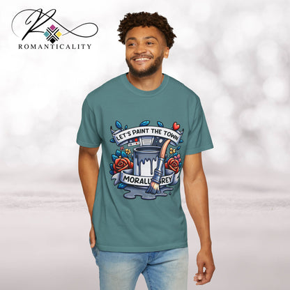 Let's Paint the Town Morally Grey-Graphic Reader Tee-Comfortable Book Lover T-Shirt-Gift for Readers/Writers