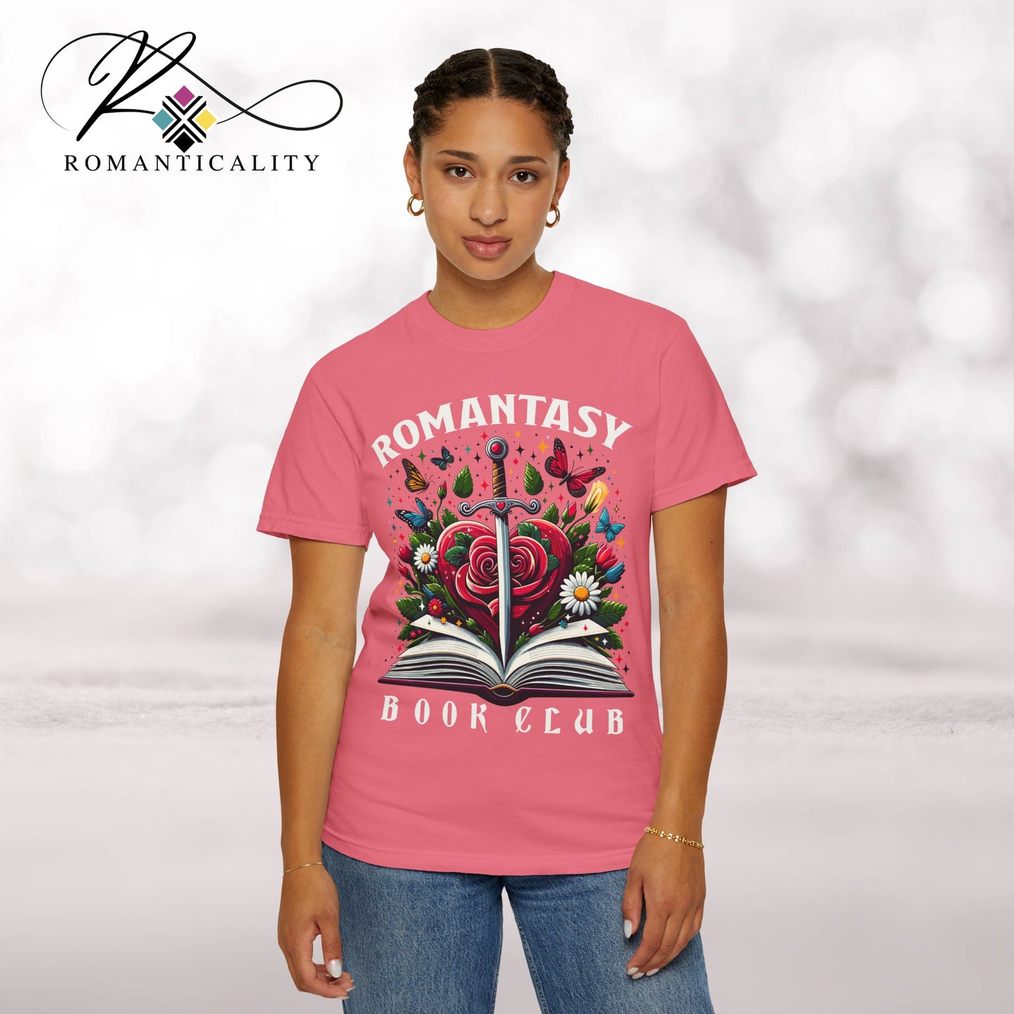 Romantasy Book Club Tee-Array of Colors-Comfortable Book Lover T-Shirt-Gift for Readers/Writers