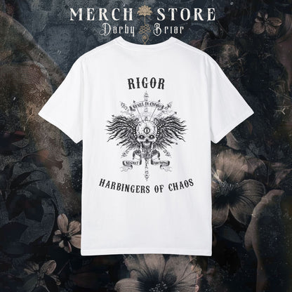 RIGOR HOC TEE - Darby Briar Harbingers of Chaos, Revel in Chaos - Regret Nothing Series Tee, MC Romance, Biker Romance T-Shirt, Unisex Biker Shirt