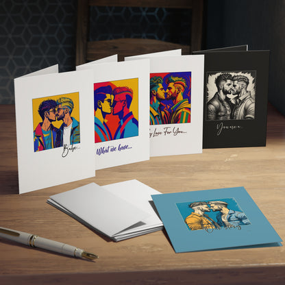 Male Couple Greeting Cards-Special Occasion-Gay Couple featuring two men-Multi-Design Greeting Cards (5-Pack)-LGBTQ+ Holiday Cards