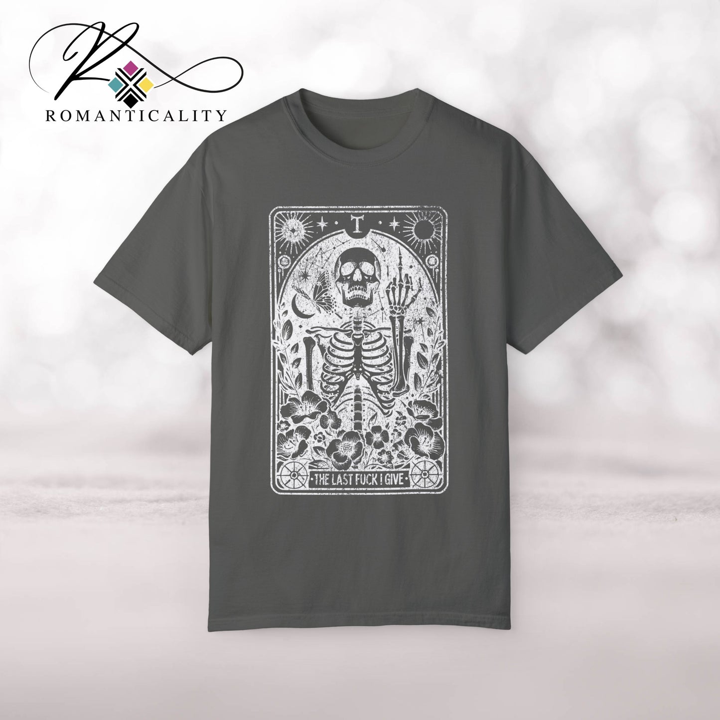 The Last F I Give Tarot Graphic T-Shirt-Humorous Tee-Comfort Colors Graphic Tee-Unisex Graphic Tee-Tarot Card Graphic T-shirt-Giftful-Gift-Mother's Day