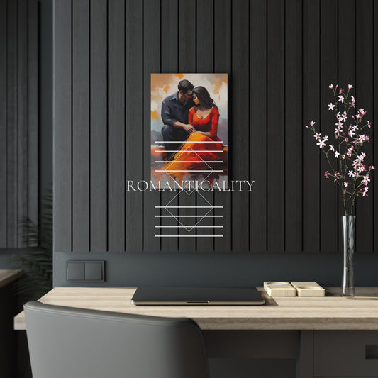 Upspoken Comfort - M/F Couple - Love in All Forms Collection - Acrylic Art Print-Art with Depth-Romantic Couple Bedroom Decor - Anniversary