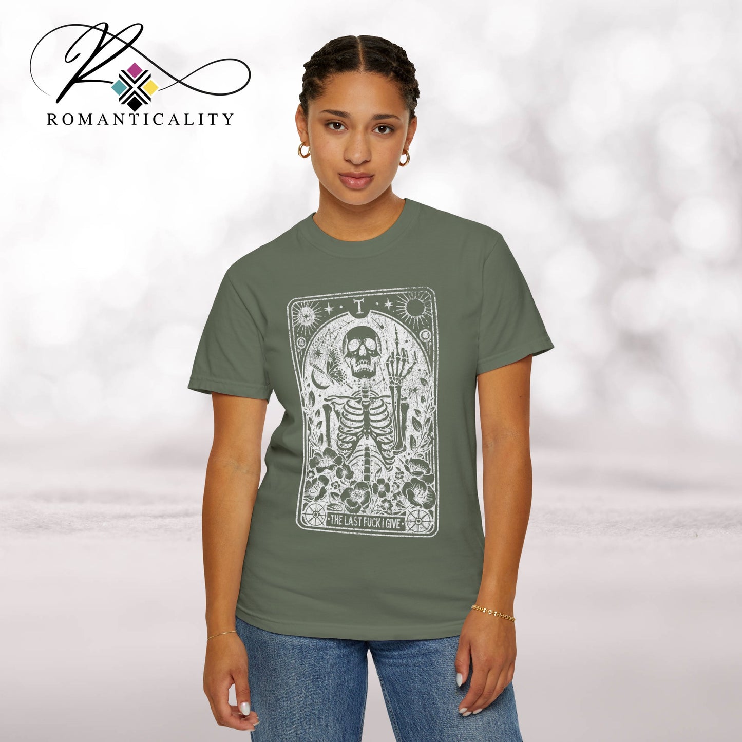 The Last F I Give Tarot Graphic T-Shirt-Humorous Tee-Comfort Colors Graphic Tee-Unisex Graphic Tee-Tarot Card Graphic T-shirt-Giftful-Gift-Mother's Day