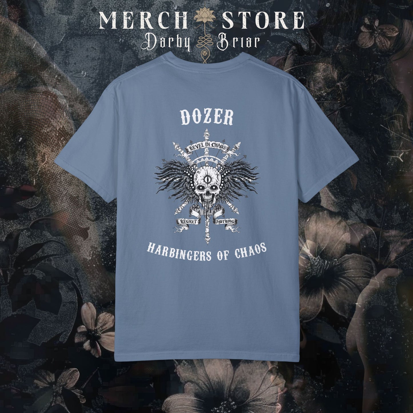 DOZER HOC TEE - Darby Briar Harbingers of Chaos, Revel in Chaos - Regret Nothing Series Tee, MC Romance, Biker Romance T-Shirt, Unisex Biker Shirt