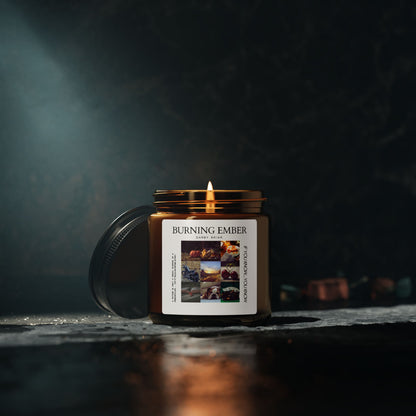 Burning Ember Amber Scented Soy Candle