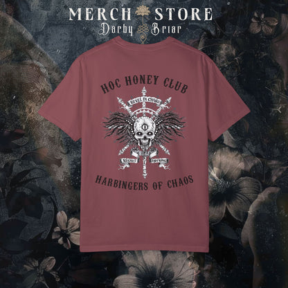 HOC Honey Darby Briar Harbingers of Chaos, Revel in Chaos - Regret Nothing Series Tee, MC Romance, Biker Romance T-Shirt, Unisex Biker Shirt