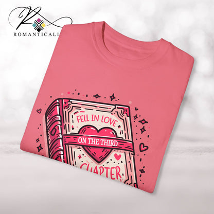 Fell In Love On The Third Chapter-Book Club Reader Tee-Comfortable Book Lover T-Gift for Readers/Writers-Reader-Romance Books-Romance Reads