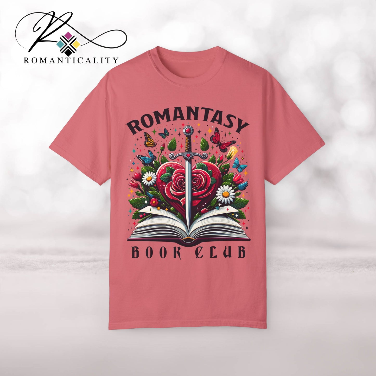 Romantic Book T-Shirt for Book Lovers-Spring Colors-Romance Readers-Book Obsessed-Booktokers-Bookstagram-Smut Lovers-Bookish Quote