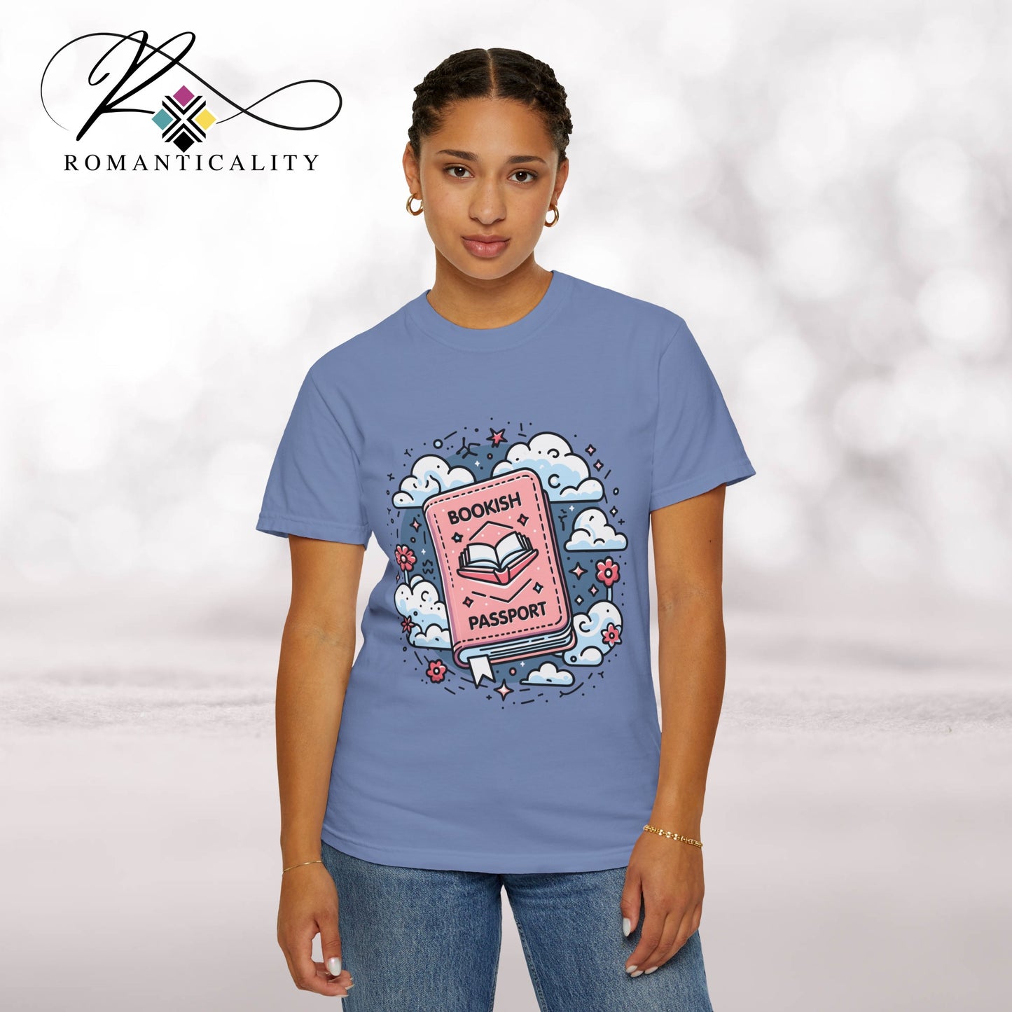 Bookish Graphic Tee-Book Passport to Ride-Comfortable Book Lover T-Shirt-Gift for Readers/Writers