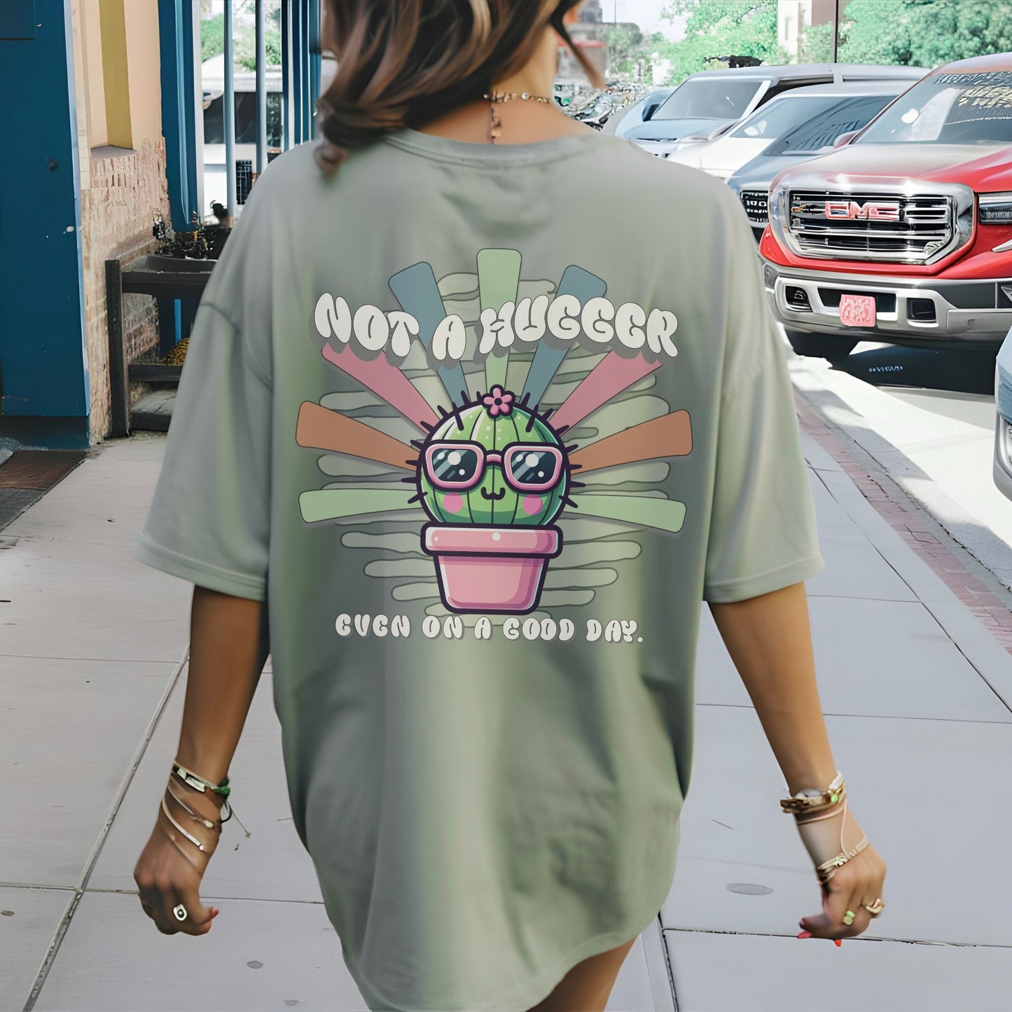 Not a Hugger Even on a Good Day Cactus T-Shirt