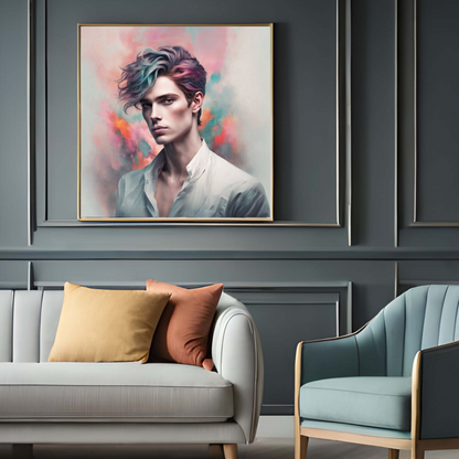 Dorian - Ethereal Grace-Androgynous Beauty Wall Art