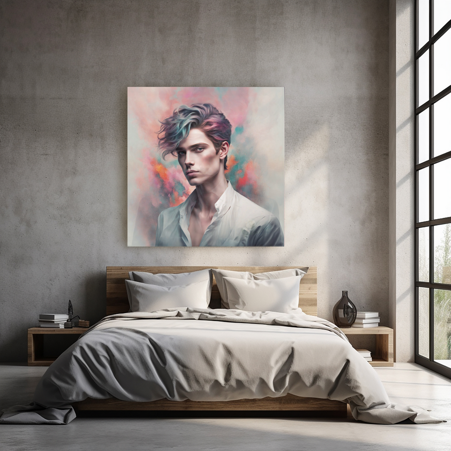 Dorian - Ethereal Grace-Androgynous Beauty Wall Art