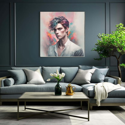 Dorian - Ethereal Grace-Androgynous Beauty Wall Art