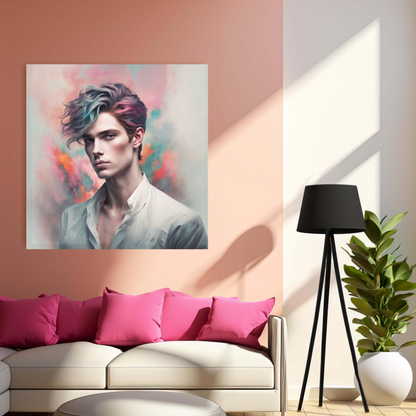 Dorian - Ethereal Grace-Androgynous Beauty Wall Art