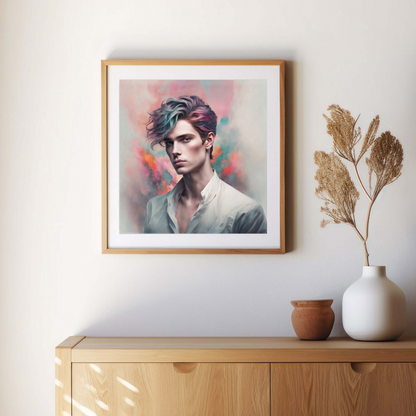 Dorian - Ethereal Grace-Androgynous Beauty Wall Art