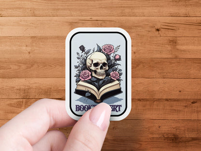 Booktrovert-Gothic Themed Sticker