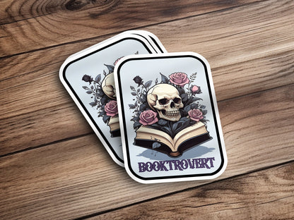 Booktrovert-Gothic Themed Sticker