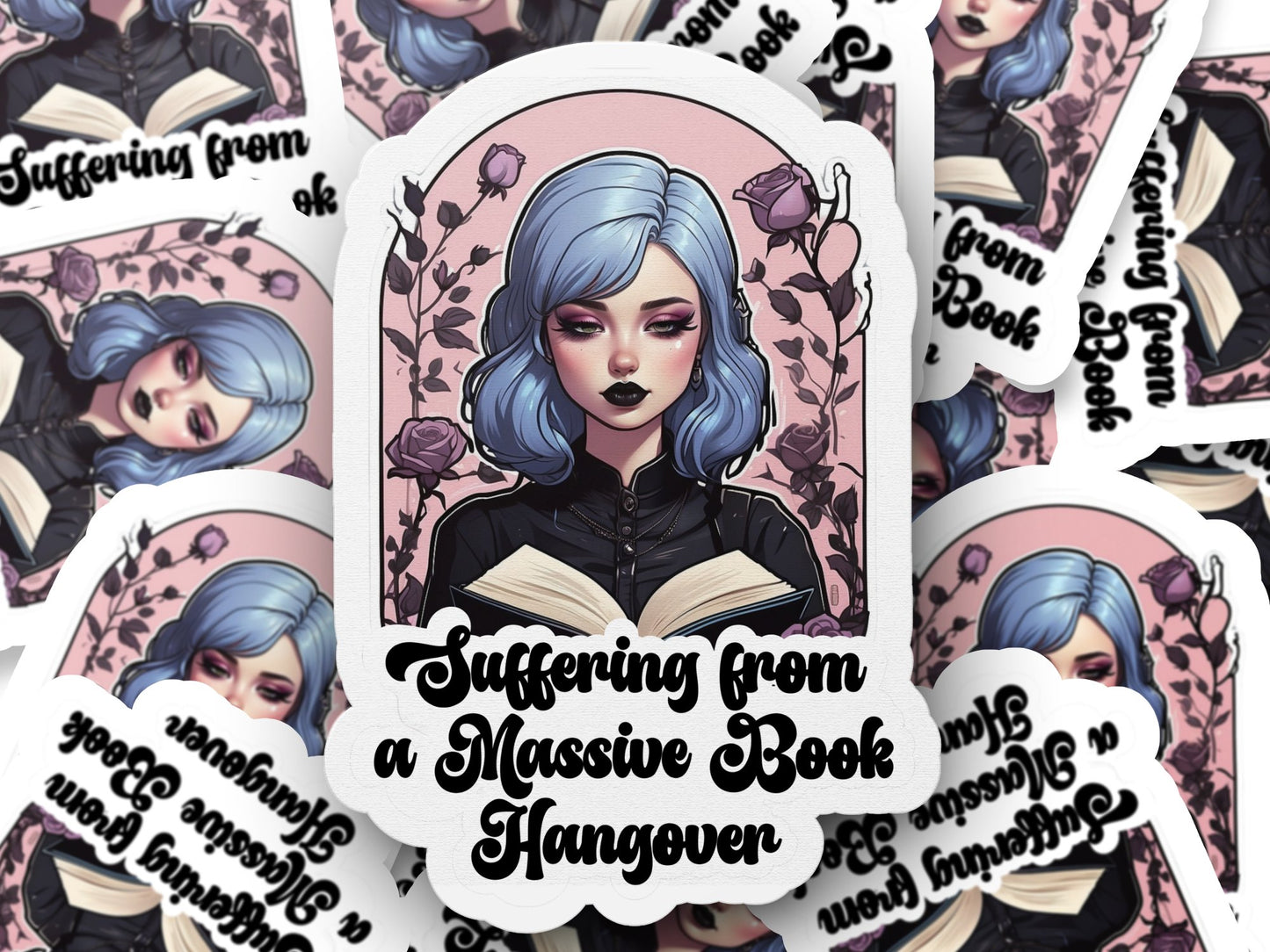 Suffering From A Massive Book Hangover Sticker