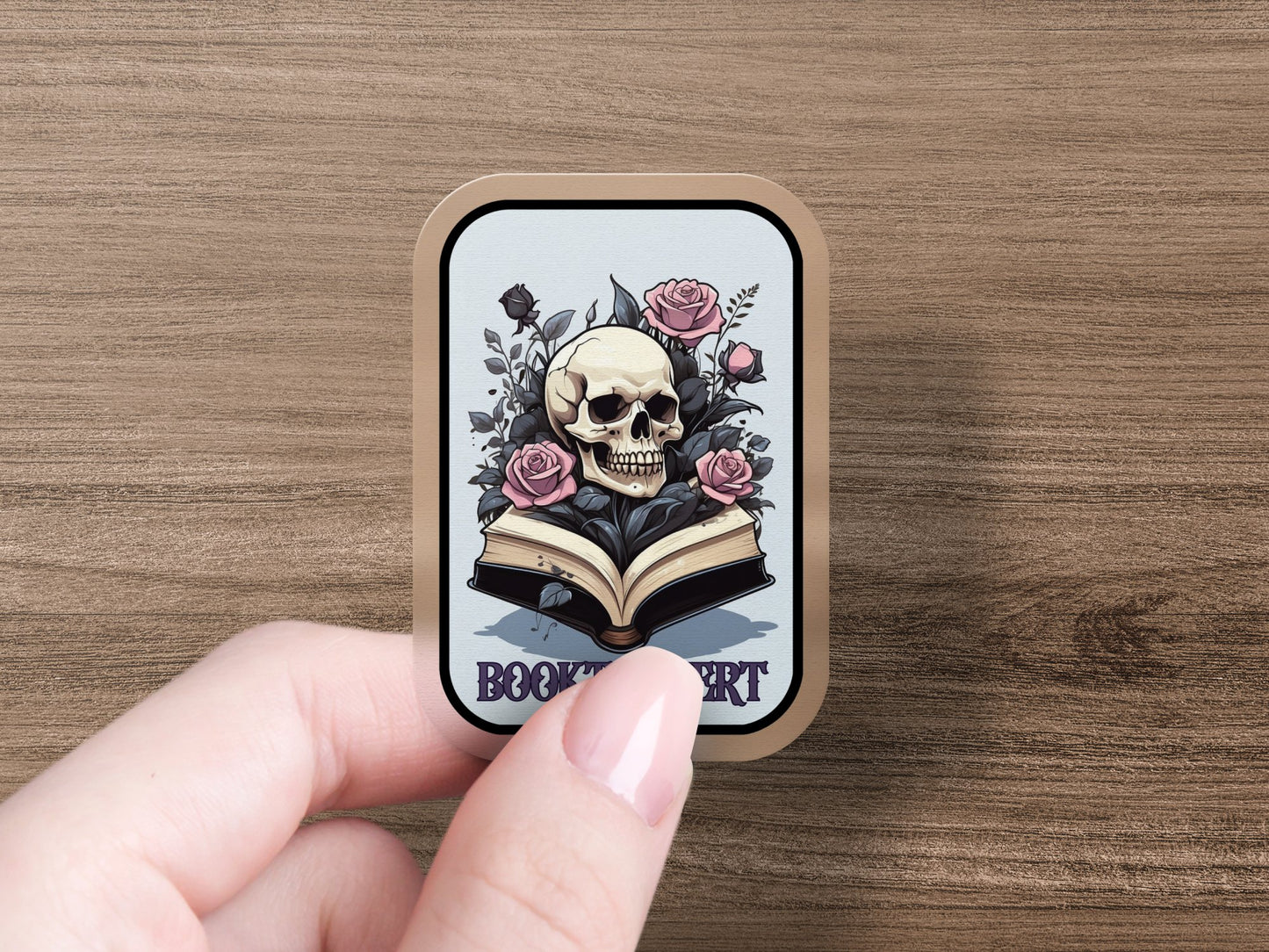 Booktrovert-Gothic Themed Sticker