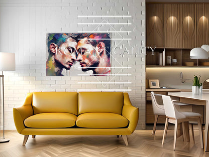 Focused Only on You-Love in All Forms-Collection 1-Romantic Wall Art Decor-Same Sex Couple-Gay Couple-LGBTQ+ Art-Matte Art Print Canvas