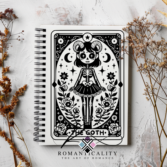 Goth Girl Notebook-Spiral Notebook-Goth Girl Tarot Themed